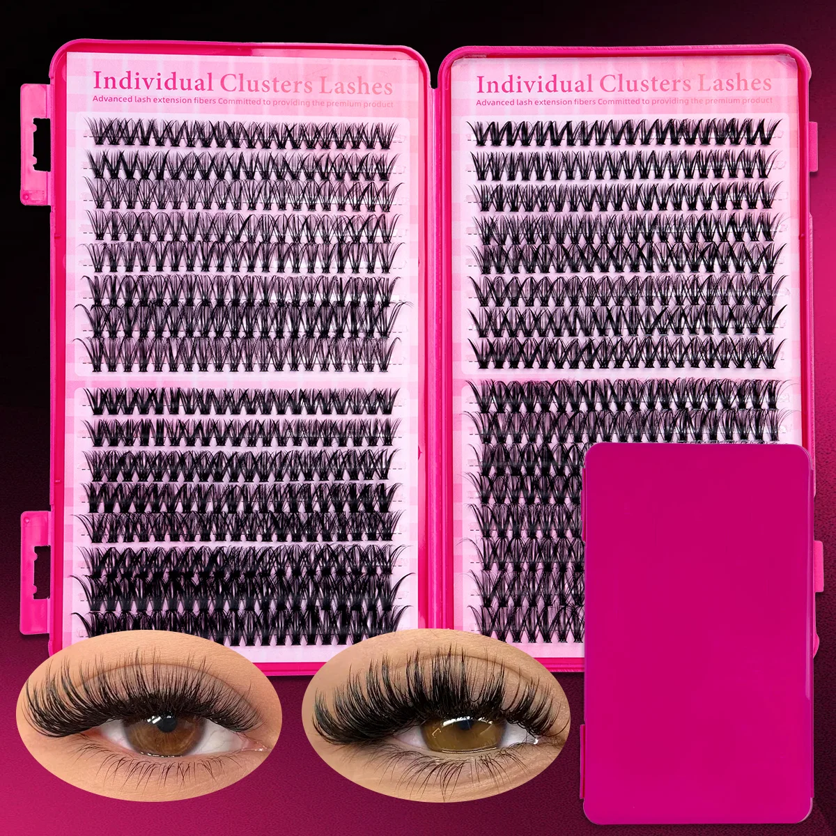 DIY Cluster Lash Large Capacity Mixed Lengths Curl Dense Eyelash Extension 3D Wispy Lash Suitable for Party and Stage Makeup - Image 11