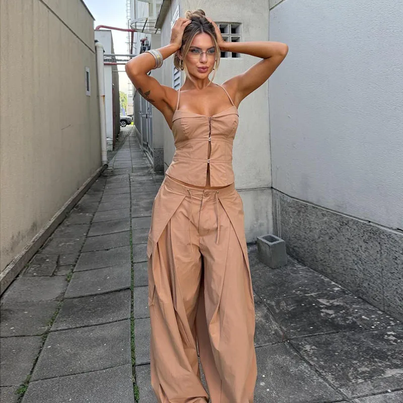 Sexy Print Vest Pants Women Set Beach Patchwork Slash Neck Lace Up Top Pleated Trousers 2026 Summer Holidays Lady Outfit - Image 14