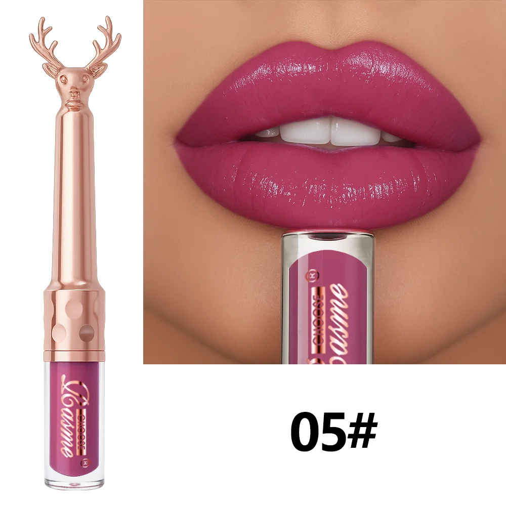 Moisturizing Cream Lip Gloss Autumn/Winter Moisturizing Liquid Lipstick Long lasting Non greasy Lip Makeup Christmas brown - Image 10
