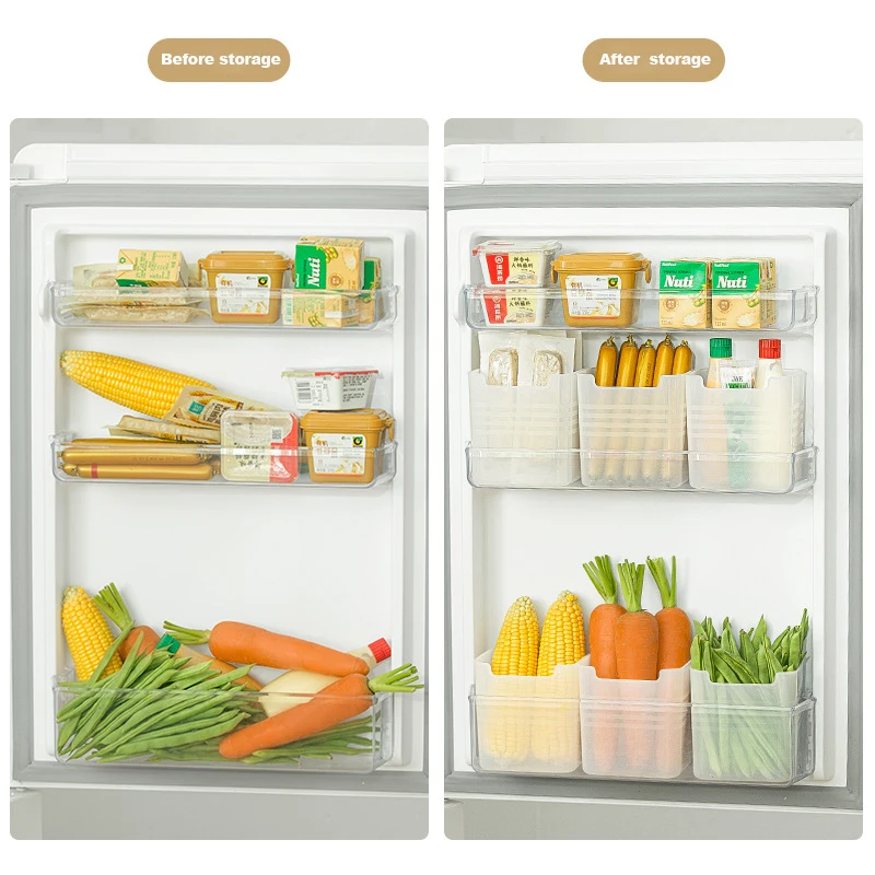 Fridge Organizer Refrigerator Side Door Organizer Box Food Sorting Crisper Household Kitchen Organizing Food Grade Kitchen Box - Image 3
