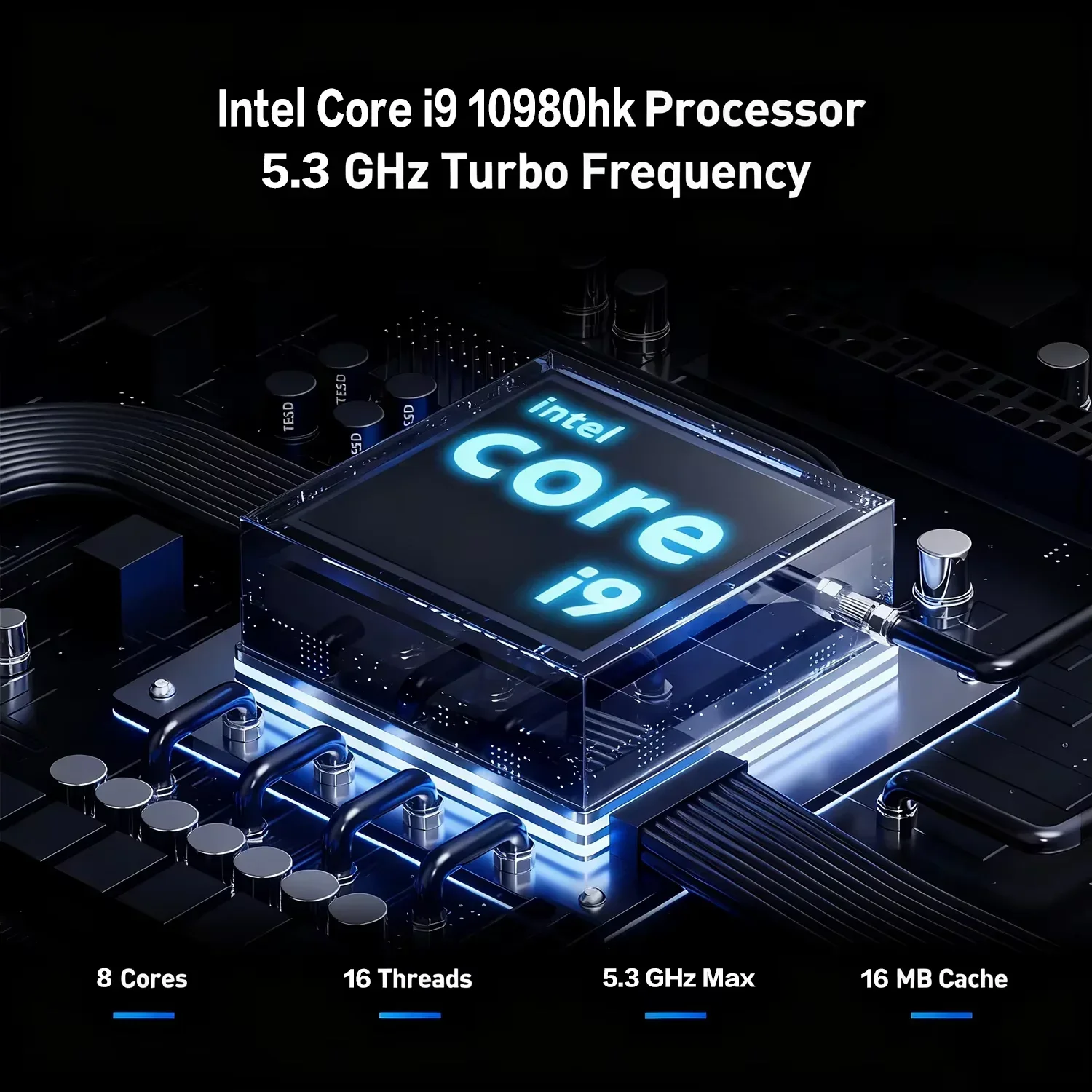 Core i9-10980HK Laptop 16GB RAM 1TB/2TB SSD Backlit Keyboard Fingerprint Unlocking Function Gaming and Business Dual Use Laptop - Image 9