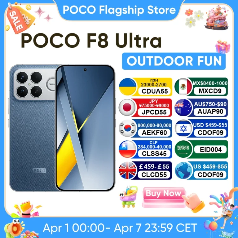Global Version POCO F8 Ultra 5G Smartphone Snapdragon 8 Elite Gen 5 6.9" 120Hz Display 6500mAh 100W HyperCharge 50W Wireless NFC