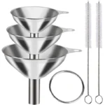 S8fb83b5a58b444cfb6e4ae2073b79c999.webp 3/5 Pcs Stainless Steel Kitchen Funnels Set Food Grade Metal Funnels for Filling Bottles Small Funnels for Essential Oil Spices