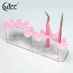 S90185674aaa14b7a9120920a215a4e2eC.webp Acrylic Eyelash Tweezers Storage Rack Tweezer Organizer Holder Stand Eyelash Extension Tools Makeup Beauty Shelf 8 Holes