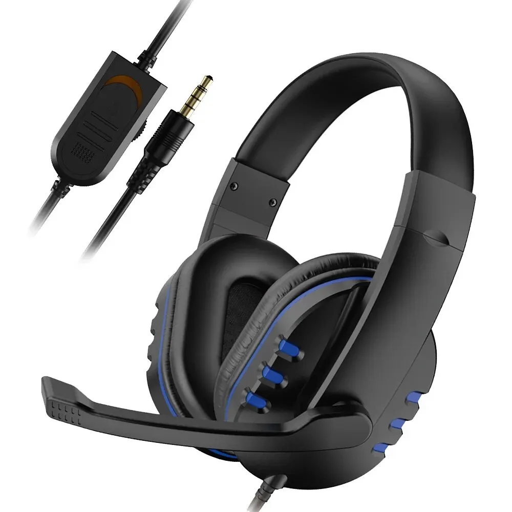 S94ff42554e304b89aff02f904cb253d4s.webp Headphones 3.5mm Wired Gaming Headset Earphones Music For PS4 Play Station 4 Game PC Chat Computer With Microphone