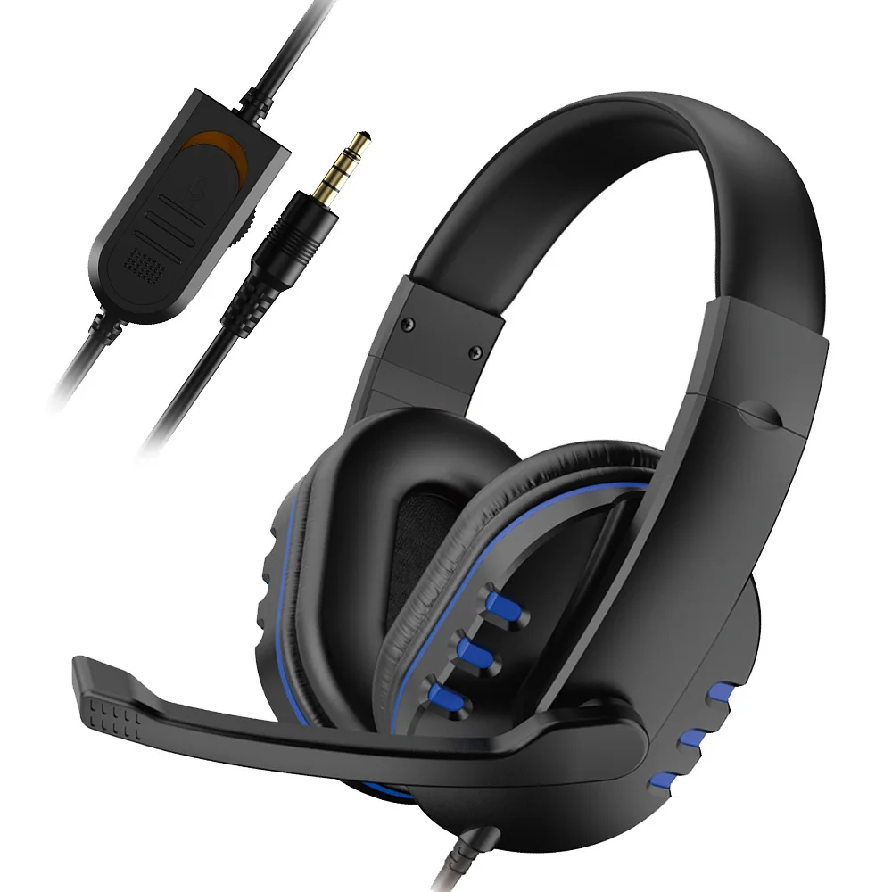 S99768c1b51144defb621542442d513c9b.webp Headphones 3.5mm Wired Gaming Headset Earphones Music For PS4 Play Station 4 Game PC Chat computer With Microphone
