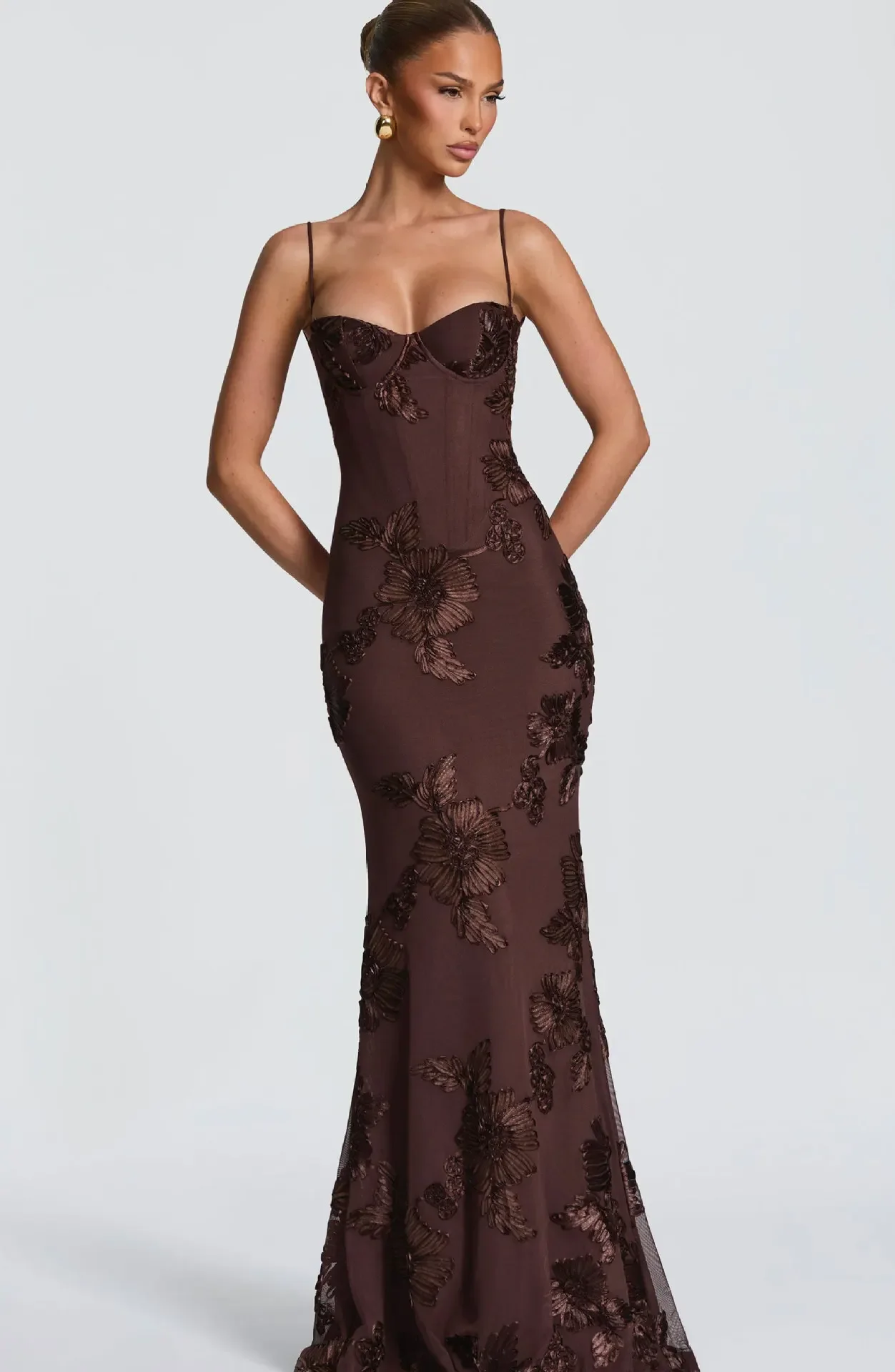Elegant Women 3d Embroidery Floral Long Dress Women Backless Cross Tied Spaghetti Strap Robe Slim Floor Length Evening Dresses - Image 7