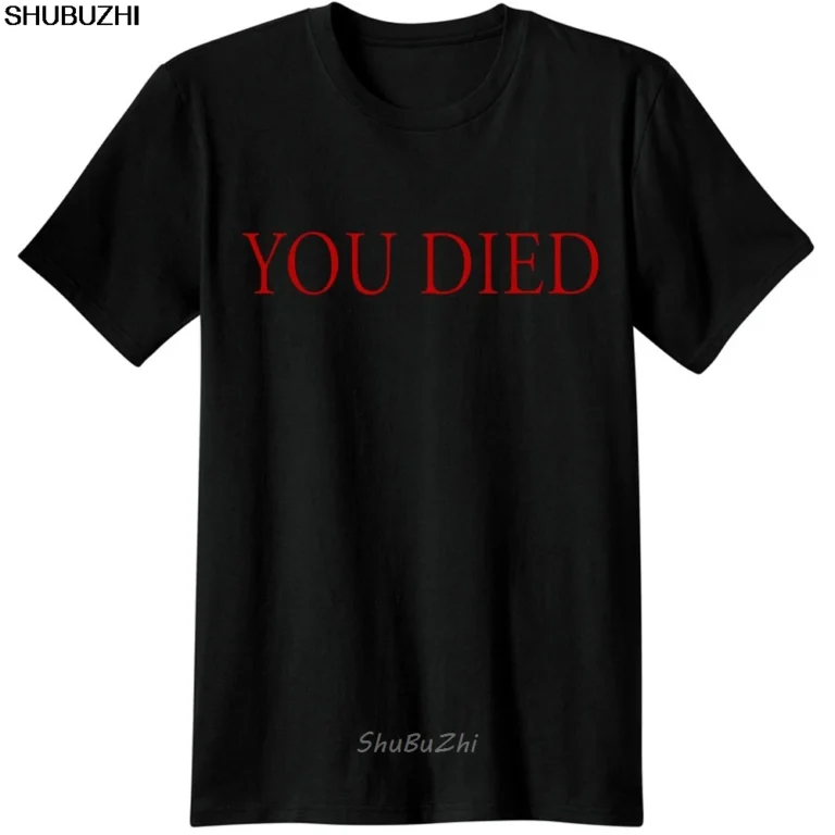 dark souls Gaming T Shirt video game Men T-Shirt souls you died Novelty funny Casual from software dark souls 3 T-Shirts sbz3271