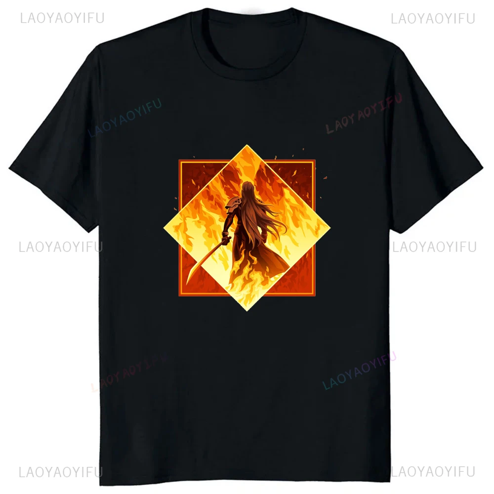 Japan Game Final Fantasy Creative Printed Cloud Strife Tshirt VII Remake Harajuku Anime Man T-shirt Causal Hipster Comfort Tees - Image 5