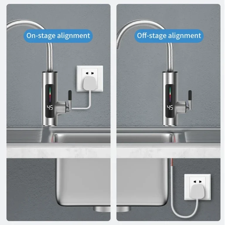 Sa0ec870be06b435b8ecaf9f8cb16c153o.webp 3000W 220V Electric Kitchen Water Heater Tap Instant Hot stainless steel Water Faucet Heater Cold Heating Faucet