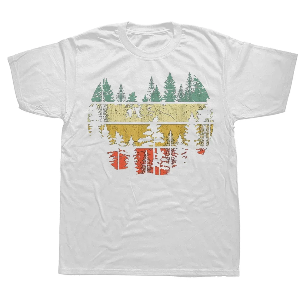 Wildlife Trees Outdoors Nature Retro Forest T Shirts Hiking Camping Birdwatching Photography Mountains Birthday Gifts T-shirt - Image 2