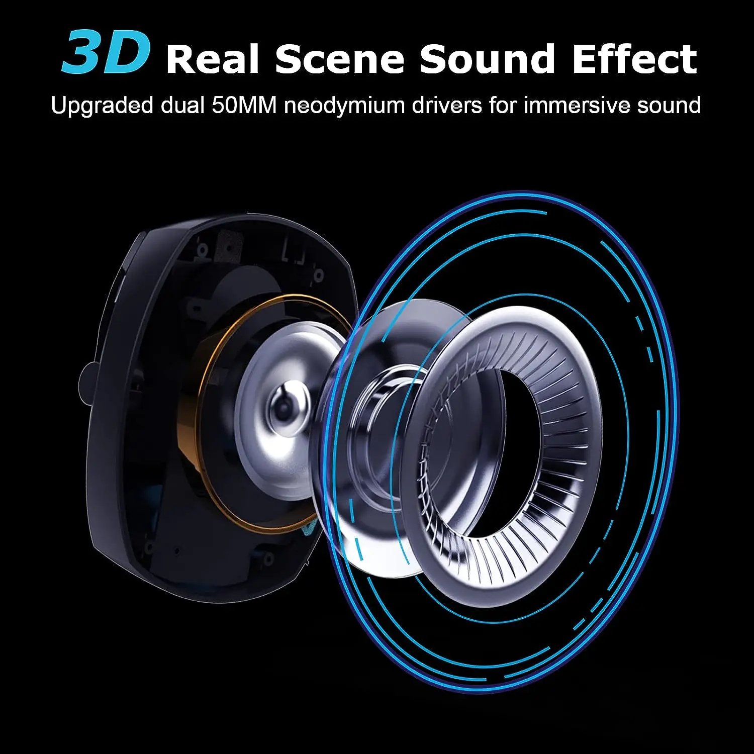 Gaming Headset with Detachable Noise Cancelling Microphone,2.4G Bluetooth-USB-3.5mm Wired Jack 3 Modes for Multi-device - Image 2