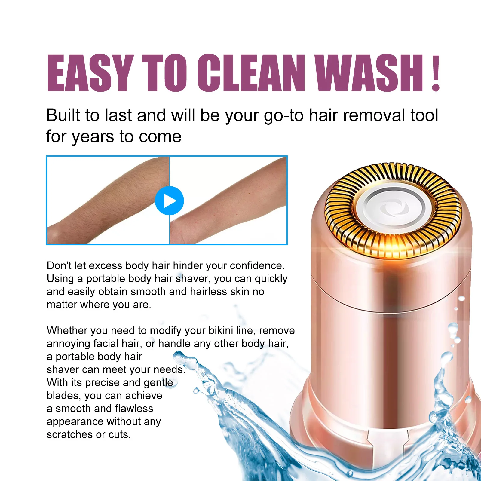 Nouvel épilateur électrique pour le visage, les sourcils et les lèvres. Épilation indolore pour le visage, les zones sensibles et le maillot. Rasoir et tondeuse. - Image 4