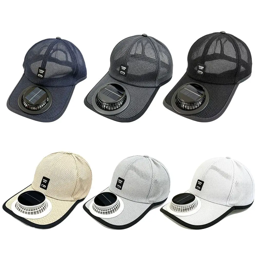 Unisex Solar Fan Baseball Cap USB Rechargeable Cooling Sun Protection Mesh Hat for Summer Travel Outdoor Leisure Sports Caps - Image 6