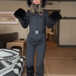 Saf8661b3e0b6466fab298779767f10bcY.webp Women Fur Collar Hooded Skiwear Fashion Solid Thicken Zipper High Waist Slim Outdoor Overalls Jumpsuit Lady Winter Outwear