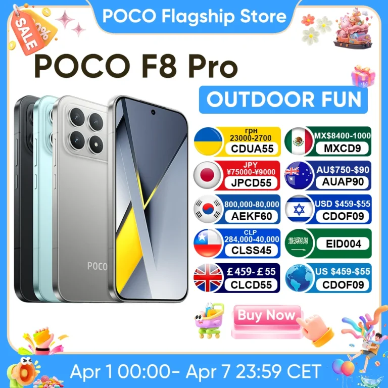 Original POCO F8 Pro Global Version 5G Smartphone Snapdragon 8 Elite 6.59" AMOLED Display 50MP 6210mAh Battery 100W HyperCharge