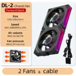 Sb1872a2386084e018219eeb6b1e02ae6r.webp Coolcirc DL-2 120mm ARGB Cooling Fan Modular Wireless Stackable Splicing 800-2000RPM PWM Silent for Gaming PC Case Water Cooler