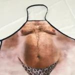 Sb49d991442c6417ea6624262657b3d4c9.webp Beer Belly Printed Men's Kitchen Apron - Polyester Material, Woven, Suitable for Barbecue and Party