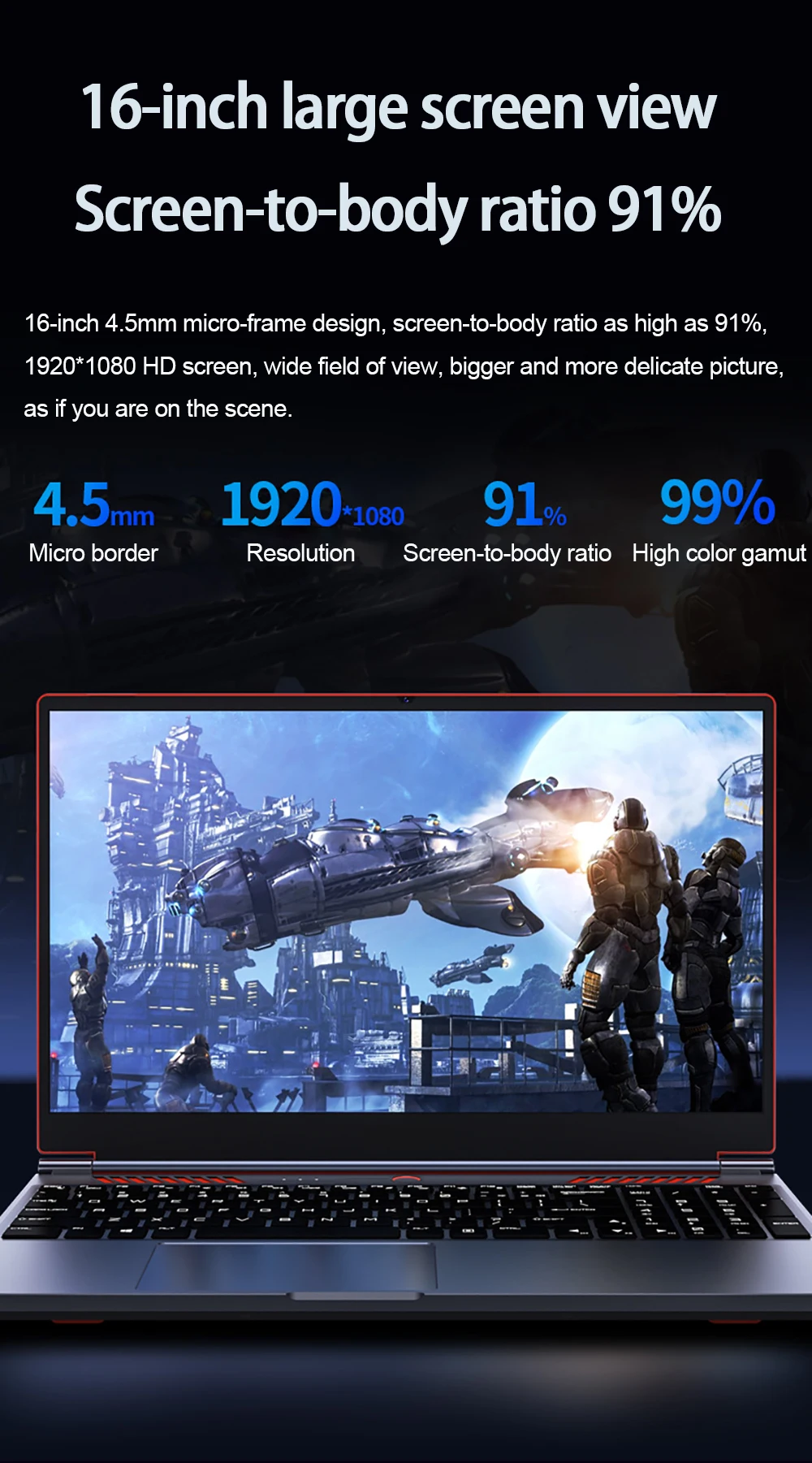 S6 laptop gamer Intel Core i9-13900HK RTX4050 6G 16.1 Inch 4800mah gaming laptop fingerprint DDR5 144 Hz lightweight laptops - Image 15