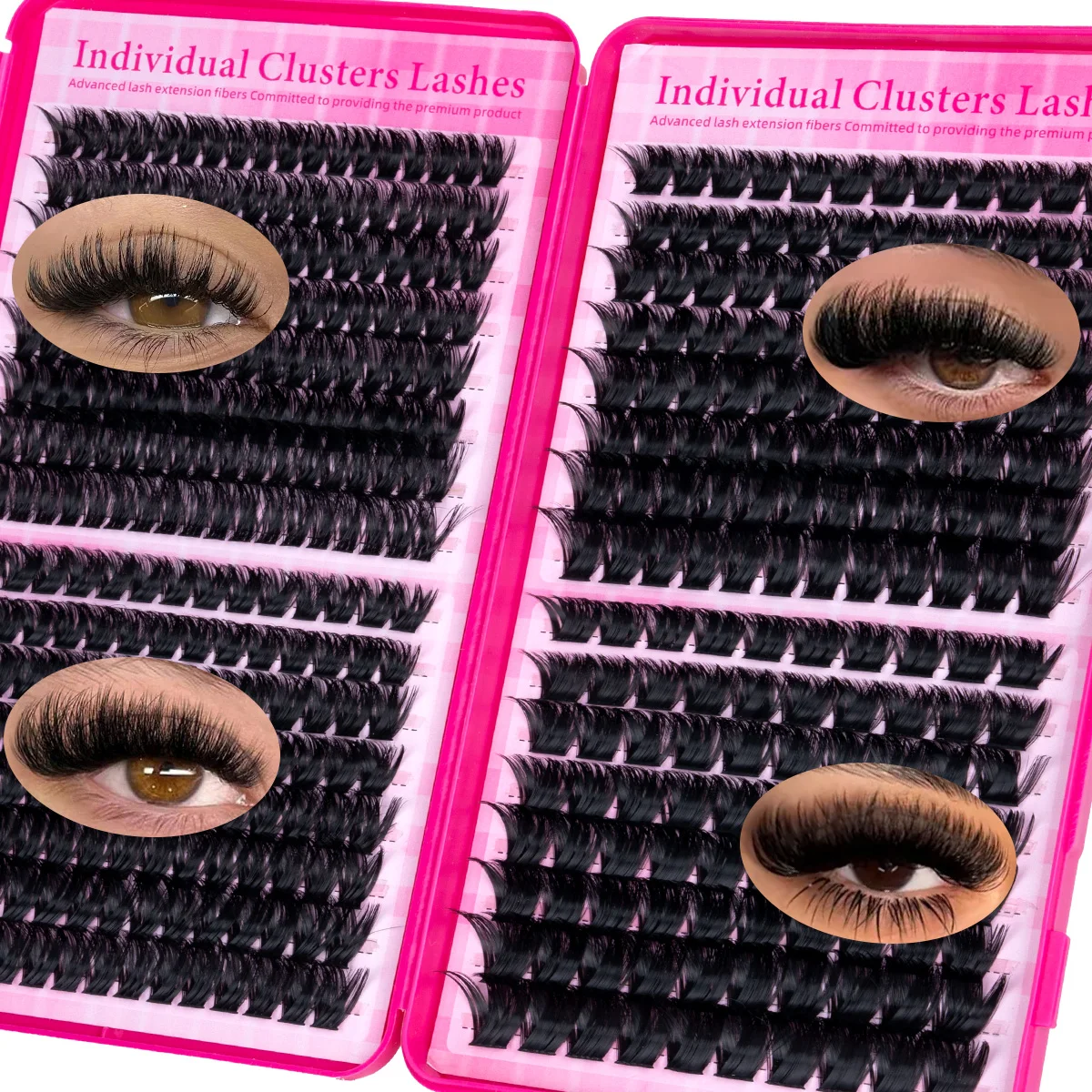 DIY Cluster Lash Large Capacity Mixed Lengths Curl Dense Eyelash Extension 3D Wispy Lash Suitable for Party and Stage Makeup - Image 2
