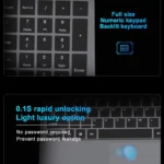 Sbc7a656a9256435eac4b67023f8096d5O.webp Windows 11 Pro 15.6" Ultra Slim Laptop intel Core i9-9900U 16GB RAM 1/2TB SSD Fingerprint Unlock Office game Backlight Laptop