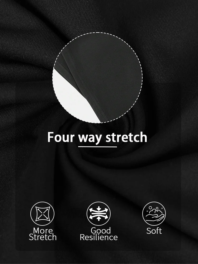 Lady's Black Cross-Waist Wide-Leg Pants, High-Waisted Abdominal-Reducing Casual Yoga Pants, Medium Stretch, Straight-Leg Style - Image 5