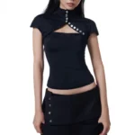 Sbfd36e60da0c48189c049fadd6466855m.webp Y2K women's clothing Retro embroidered tops slimming sexy fashionable street trend simple high-end fashionable hotsweet Harajuku
