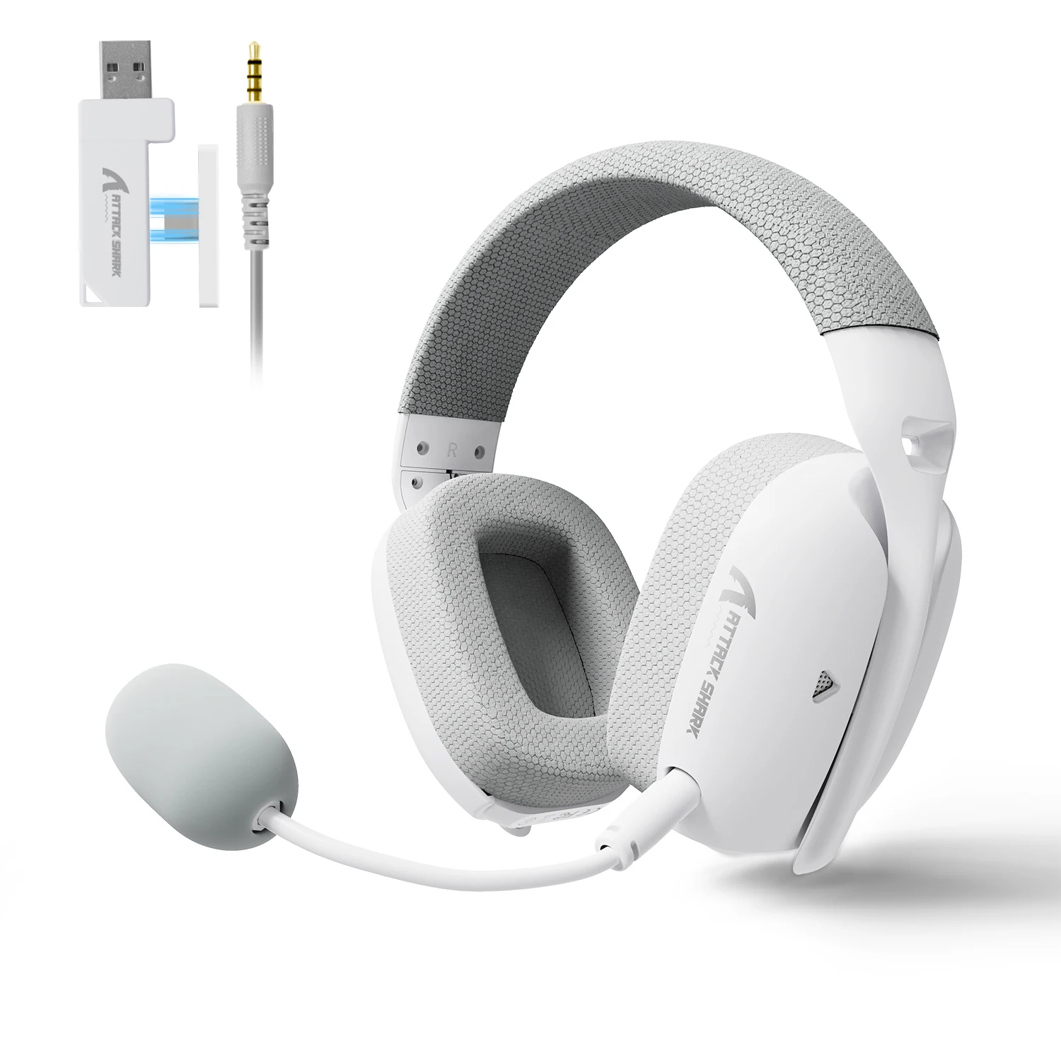 Attack Shark L80PRO Tri-Mode Wireless Gaming Headset Lightweight Design Foldable Dual Microphones/Multi-Platform Compatibility - Image 7