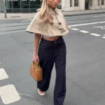 Sc1e7ec29a51e4274b5bab7fdcb9462282.webp Casual Solid Women's Cope Turn-Down Collar Double Button Solid Lady Cloak 2026 Spring Summer Fashion Female Street Crop Tops New