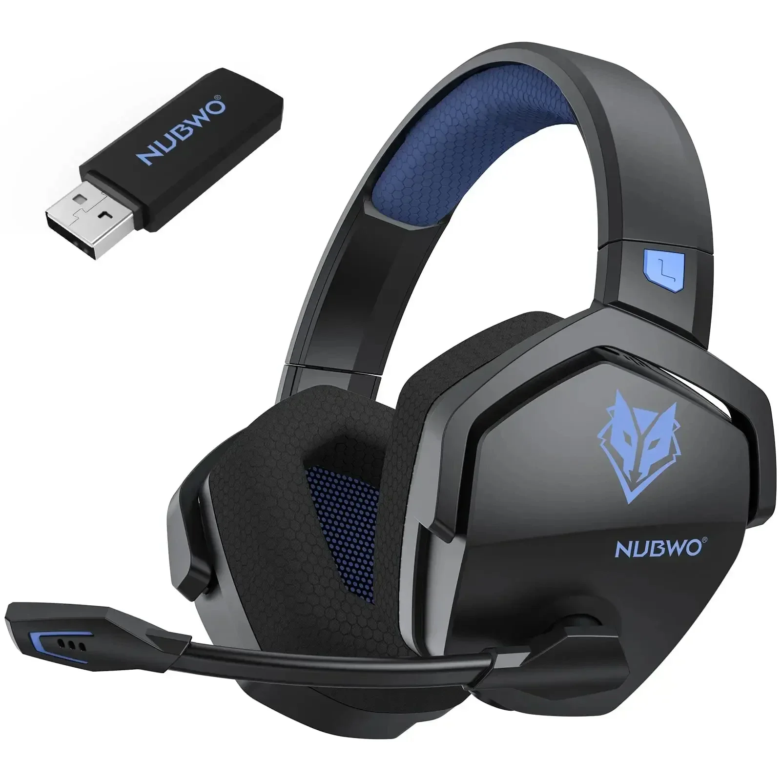 NUBWO G06 Wireless Headsets Gamer with Charging Station for Headset and PS5 Controller Gaming Headphones Long Battery Life - Image 15