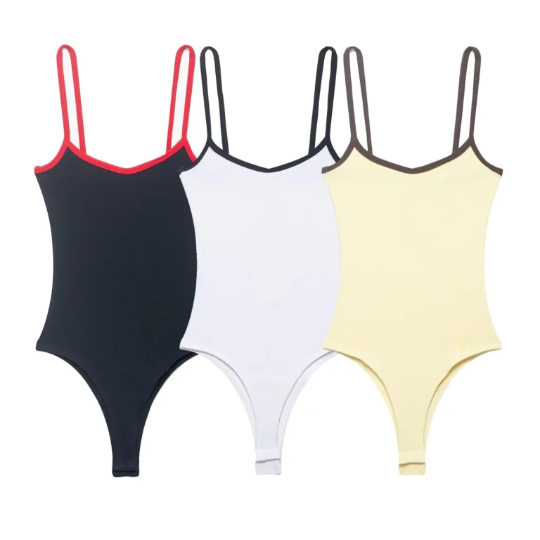 2026 Summer New Women's Sensational Clothing Spicy Girl Style Round Neck Contrasting Color Edge Bottom Strap jumpsuit