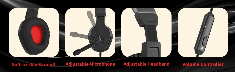 NUBWO U3 Xbox One PS4 Gaming Headset PC Mic Laptop Computer Stereo Headphones with Microphone for Playstation 4Xbox 1 Controller - Image 11