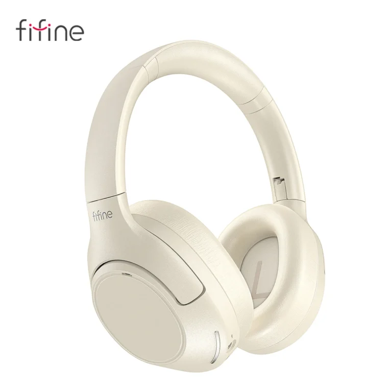 FIFINE Bluetooth Wireless Headphones for Phone/Pad,Over Ear Headset  with Active Noise Cancelling for Music/Game,Portable,65H-X3