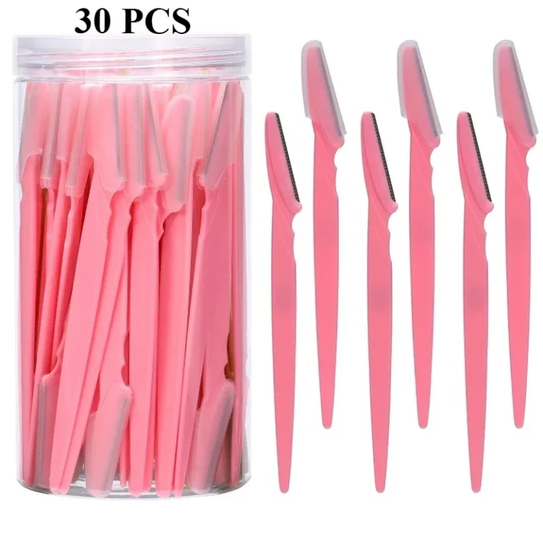 Sd2ca37d561fd49b186107ab5907deb0bT.webp 3/30/40Pcs Body Hair Removal Shaver Blades Eyebrows Shaping Knife Eyebrow Trimmer Makeup Beauty Tools Safe Eye Brow Razor Face