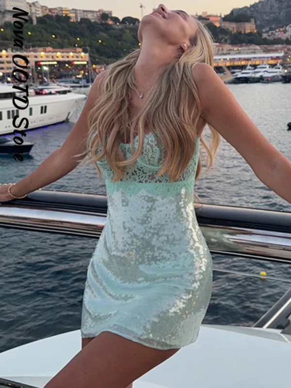 Sd48ee5fc4597407eb1f93d1ed175b0e0k.webp Beach Sequin Women's Dress Y2k Sexy Lace Spliced See Through Strap Mini Summer Dresses New Vacation Casual Party Robe 2026