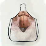 Sd529f94e744c41a78aba13bd909b0a40k.webp Beer Belly Printed Men's Kitchen Apron - Polyester Material, Woven, Suitable for Barbecue and Party