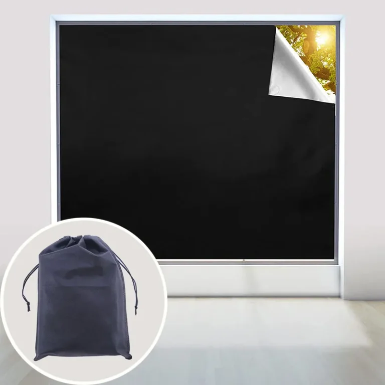 Cortina opaca autoadhesiva, estores refrescantes con revestimiento plateado para sala de estar, dormitorio, hogar, película para ventanas.