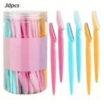 Sd7b266ec43e0410f8f2e432b74230938S.webp 3/30/40Pcs Body Hair Removal Shaver Blades Eyebrows Shaping Knife Eyebrow Trimmer Makeup Beauty Tools Safe Eye Brow Razor Face