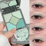 Sd7d0173f94454d8da5e2c1548367c43cP.webp 5 Colors Eyeshadow Palette Purple Glitter Pearlescent Matte Eye Shadow Shimmer Makeup Long Lasting Women Beauty Eye Cosmetics