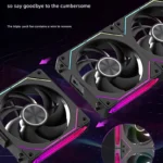 Sd7d96f7057eb4a8195aa2e87cdb2b8fa1.webp Coolcirc DL-2 120mm ARGB Cooling Fan Modular Wireless Stackable Splicing 800-2000RPM PWM Silent for Gaming PC Case Water Cooler