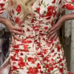 Sd882a793490b4d8c964708c339408e822.webp White Red Floral Ruched Puff Sleeve Mini Dress V-neck Ruffle Hem 3d Rose Dresses 2026 Summer Lady Party Sweet Date Vestidos New