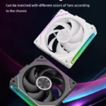 Sdd3b419772834bc7a8243fe6e3094464i.webp Coolcirc DL-2 120mm ARGB Cooling Fan Modular Wireless Stackable Splicing 800-2000RPM PWM Silent for Gaming PC Case Water Cooler