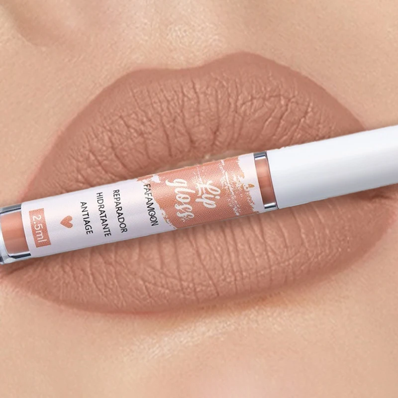 Matte Liquid Lipstick Rose Red Lip Glaze Makeup Moisturizing Waterproof Durable Lip Mud Non-stick Cup Lip Gloss Korean Makeup - Image 10