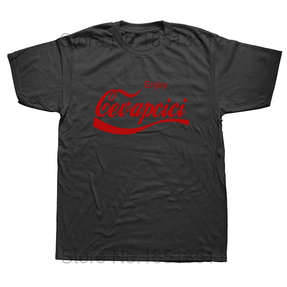 Enjoy Cevapcici Red T Shirt Print for Men Cotton New Cool Tee Cola Parody Retro Vintage Balkan Croatia Serbia Macedonia Cevape - Image 8