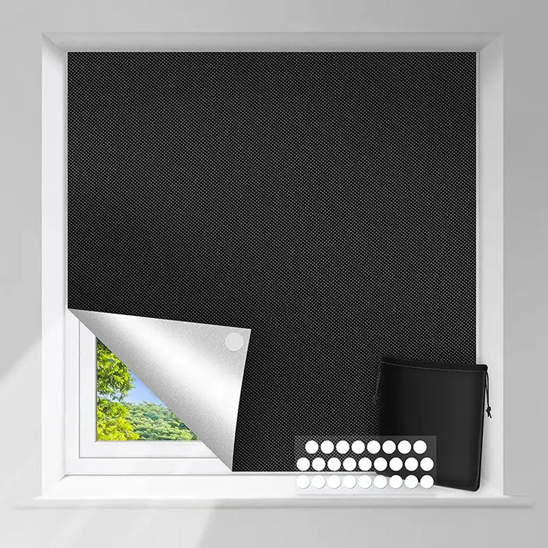Universal Blackout Curtain Removable Portable Travel Blocking Darkest Window Film Cloth Temporary DIY No Drill Curtains - Image 7