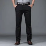 Se3704b4eebc2414f88476163d38a25243.webp Classic Style Summer Men's Thin Cotton Casual Pants Business Fashion Stretch Loose Straight Beige Trousers Male Brand Clothes