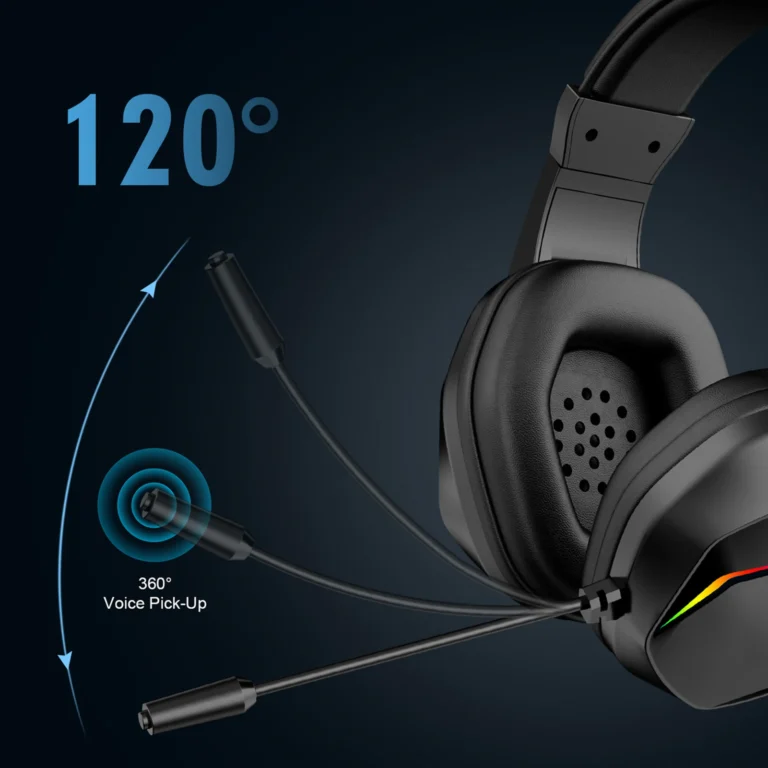Se3c07a435b4c4a7d8dab34b9c98825feT.webp BT Wireless Gaming Headset - LED Light Low Latency Headphones with 40mm Drivers, Omnidirectional Mic, Adjustable Volume for Game