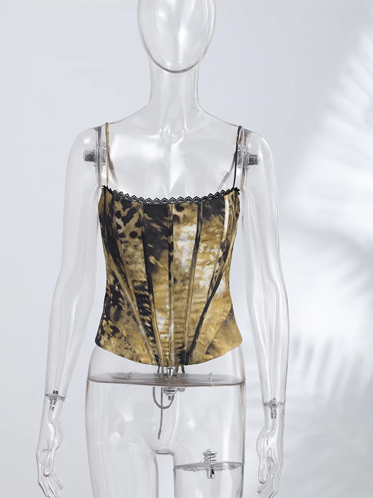Sexy Satin Fish-bone Corset Women Slim Sleeveless Waist-cinching Spaghetti Strap Tank Tops 2026 New Ladies Spring Summer Outwear - Image 5