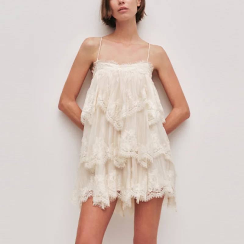 Trendy Cottagecore Strapless Dress A-line Retro Romantic Women Festival Casual-chic Summer Party Female Streetwear