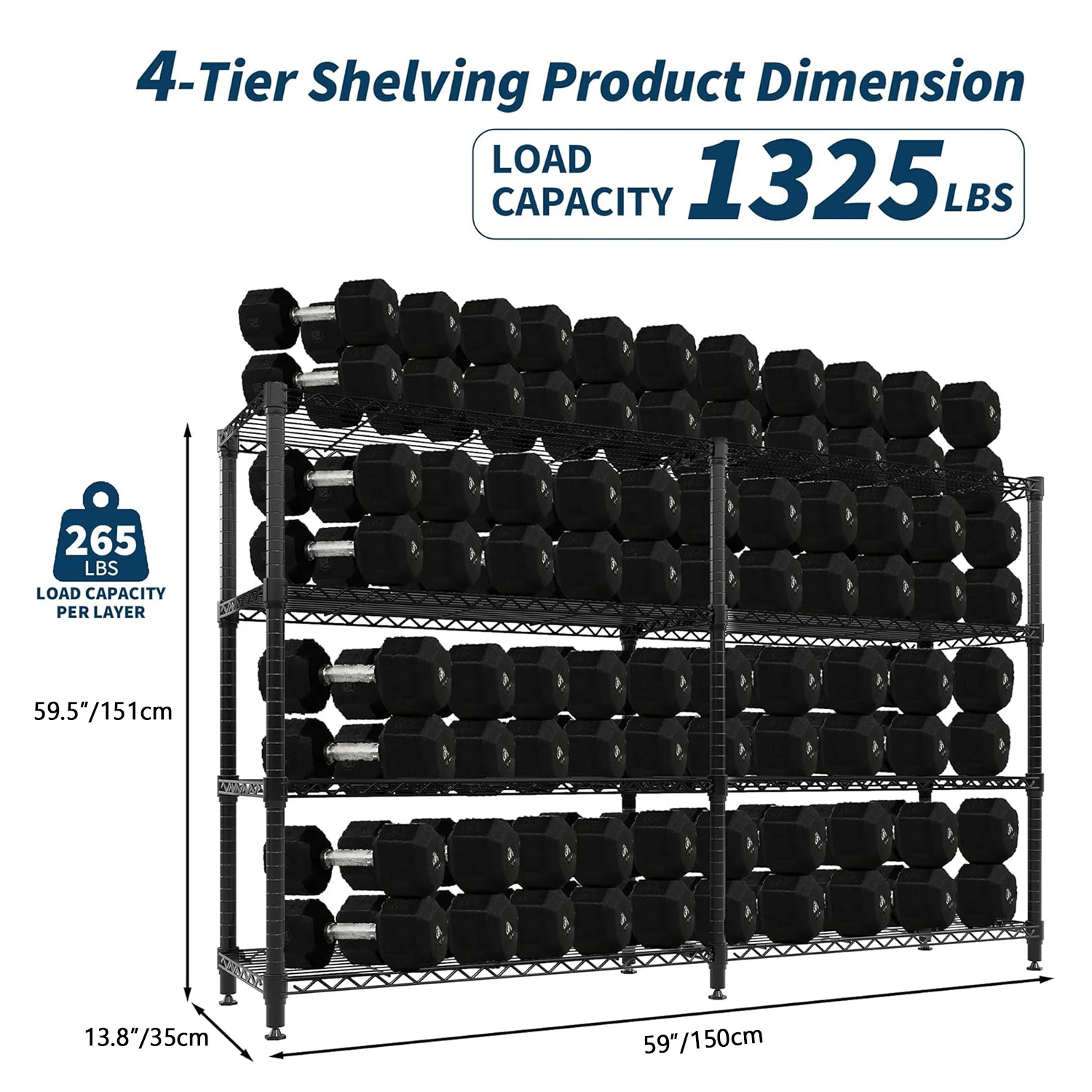 Heavy Duty Storage Shelves 4/5 Tiers Metal Shelving Unit Adjustable Organization Pantry Shelves for Kitchen Garage Commercial - Image 9